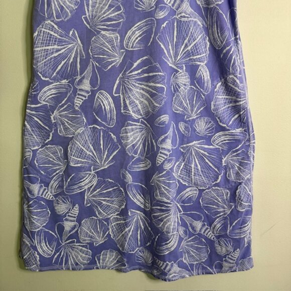 Fresh Produce Women's Sleeveless Purple Seashell Print Dress Size Small - Picture 2 of 5